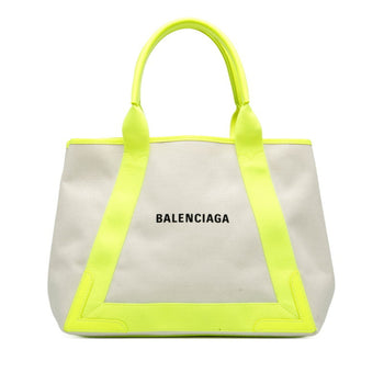 Balenciaga Navy Cabas M Handbag 581292 Beige