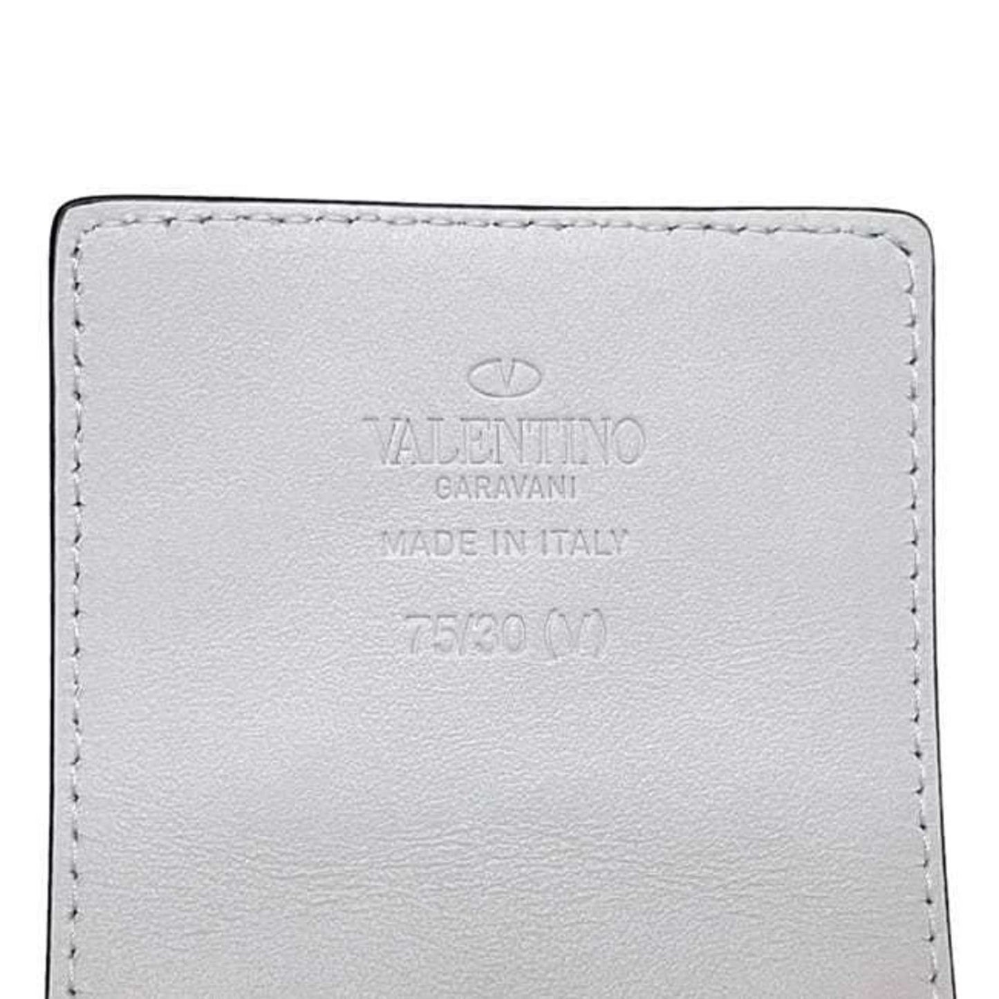 Valentino Garavani Belt F-24333 White Ww2T0S10Ytr Wide Leather