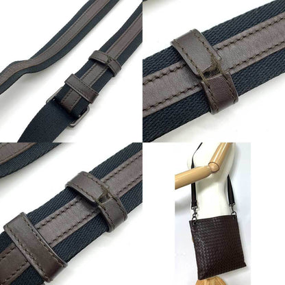 Bottega Veneta Bag Intrecciato Shoulder Brown Crossbody Square