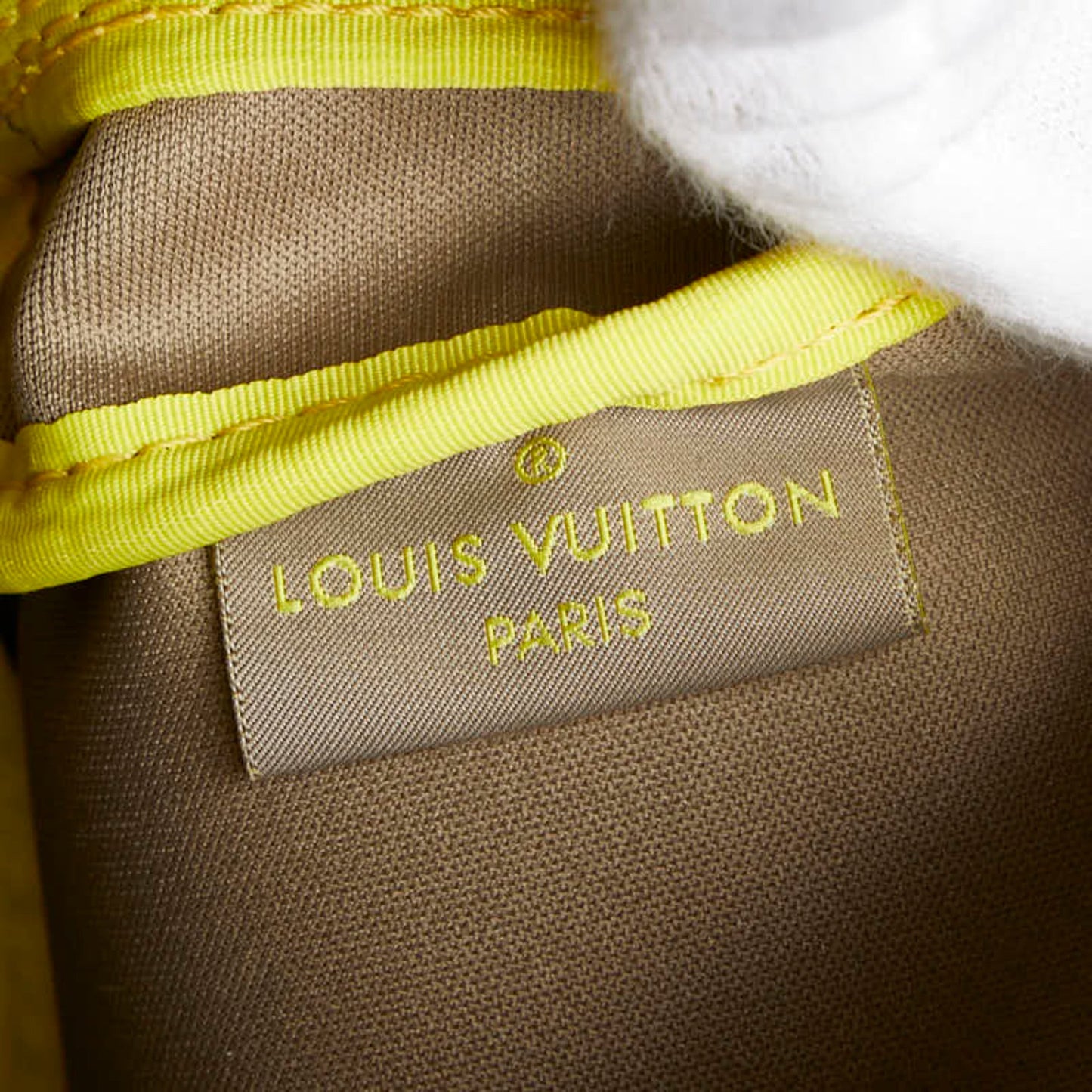Louis Vuitton Damier Geant Weatherly Lv Cup Shoulder Bag M80636 Yellow Brown Canvas Leather