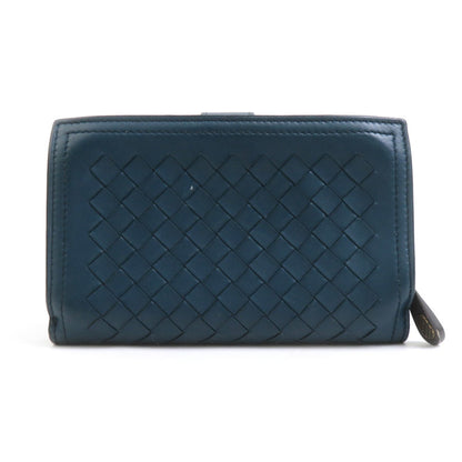 Bottega Veneta Bifold Wallet In Intrecciato Leather Green-Blue For Men And Women
