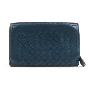 Bottega Veneta Bifold Wallet In Intrecciato Leather Green-Blue For Men And Women