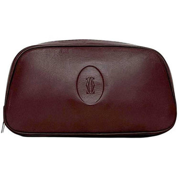 Cartier Mini Pouch Ec-24379 Bordeaux Must Leather