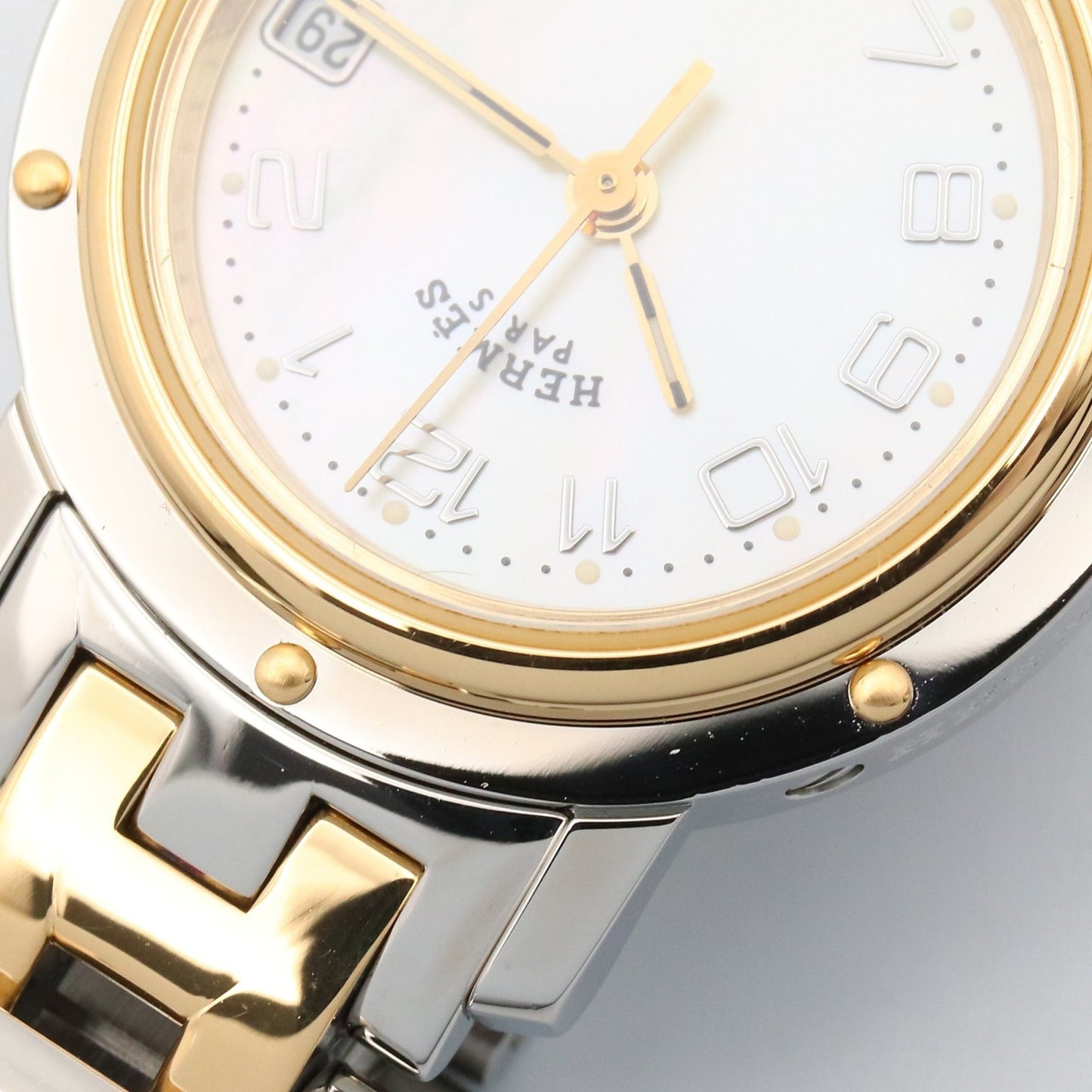 Herms Clipper Nacre Watch