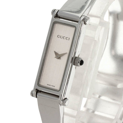 Gucci 1500L Square Face Bangle Watch Stainless Steel Ss