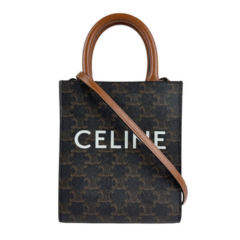 Celine Mini Vertical Cabas Coated Canvas Shoulder Bag