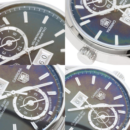 Tag Heuer War5010 Carrera Grand Date Gmt Watch Stainless Steel Ss