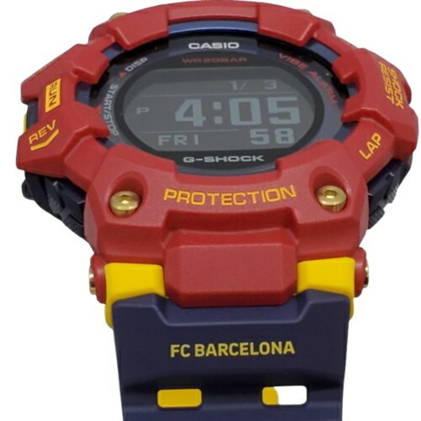 G-Shock Casio Watch Gbd-100Bar-4Jr G-Squad Barcelona Collaboration Double Name Team Color Red Blue