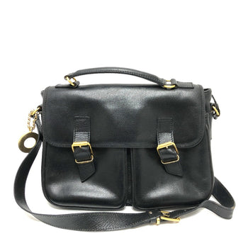 Celine Double Pocket 2Way Bag Shoulder Bag Black Goldhardware