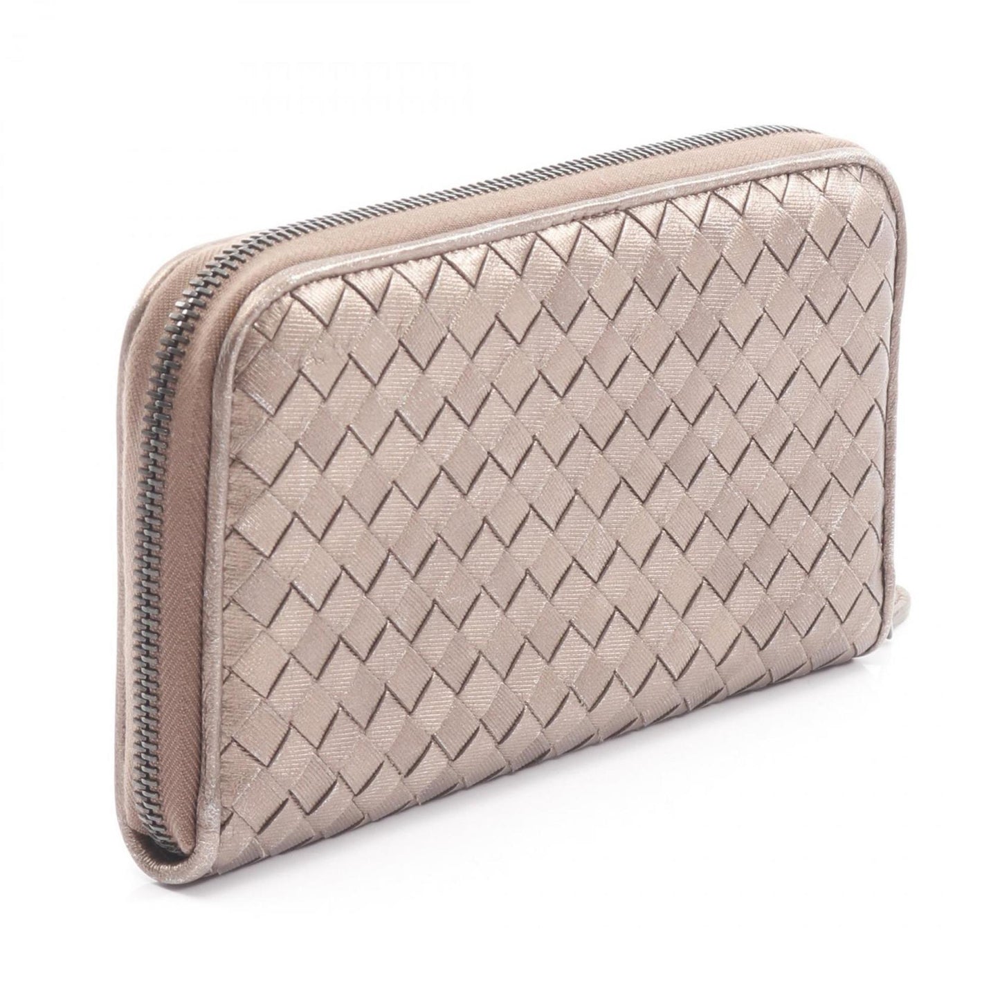 Bottega Veneta Intrecciato Leather Round Long Wallet
