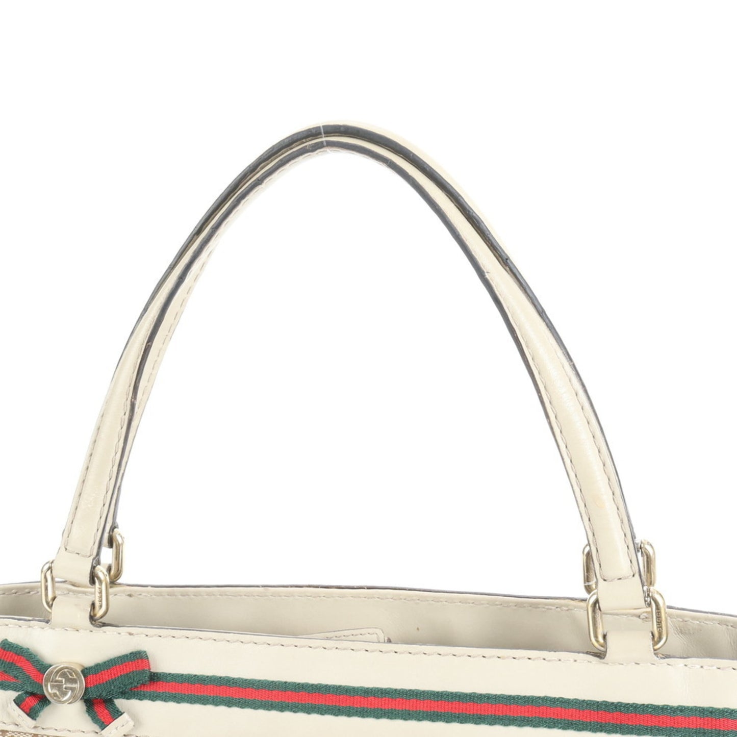 Gucci Gg Canvas Sherry Line Mayfair 257061 Leather Tote Bag