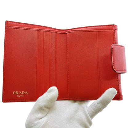 Prada Vitello Move Fi Ribbon W Compact Wallet