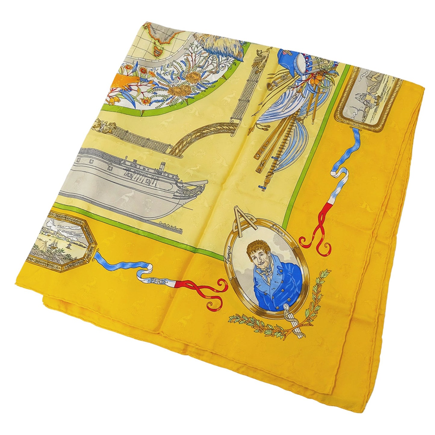 Herms Hermes Women'S Carr 90 "Le Geographe" Scarf