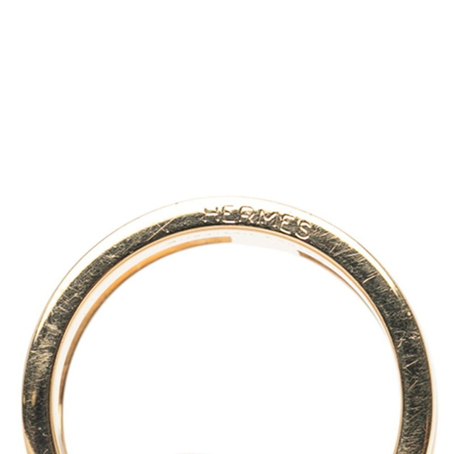 Hermes Ribbon Scarf Ring Gold Plated