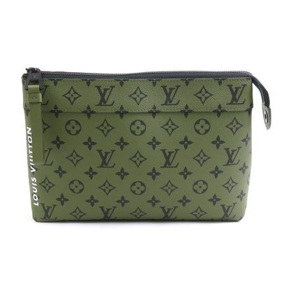 Louis Vuitton Louis Vuitton Clutch Bag Monogram Pochette Voyage Canvas Khaki