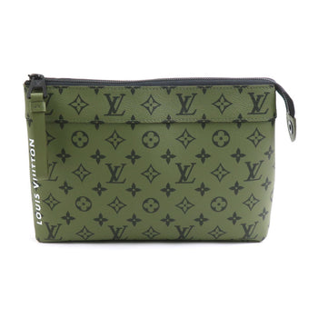 Louis Vuitton Louis Vuitton Clutch Bag Monogram Pochette Voyage Canvas Khaki