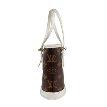 Louis Vuitton Monogram Nano Bucket Handbag Shoulder Bag In Canvas And Leather