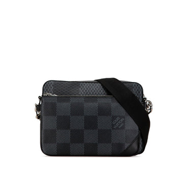 Louis Vuitton Damier Graphite 3D Trio Messenger Crossbody Shoulder Bag N50017 Black Pvc Leather
