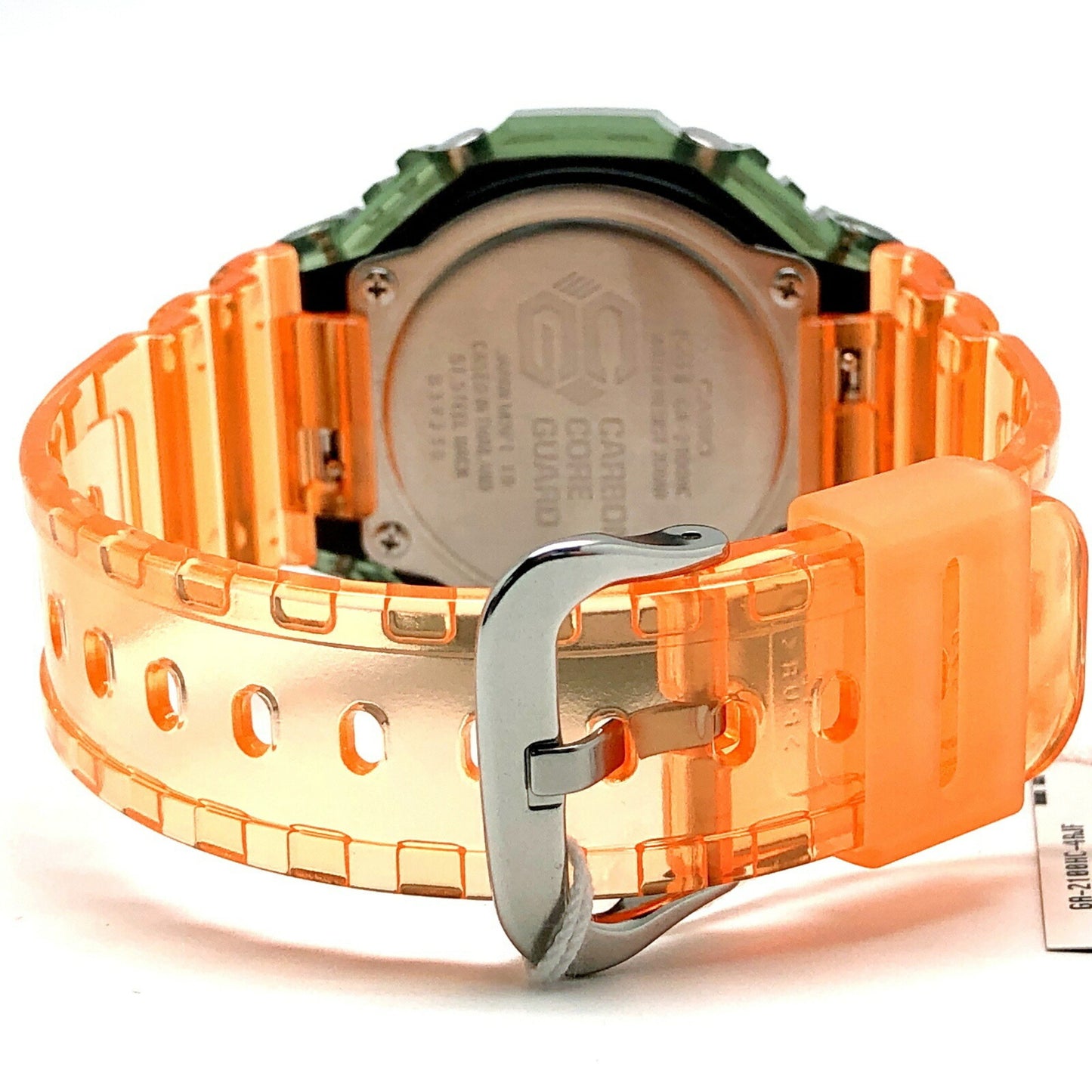 G-Shock Casio Ga-2100Hc-4A Hidden Coast Series Octagonal Case Casio Oak Green And Orange Skeleton