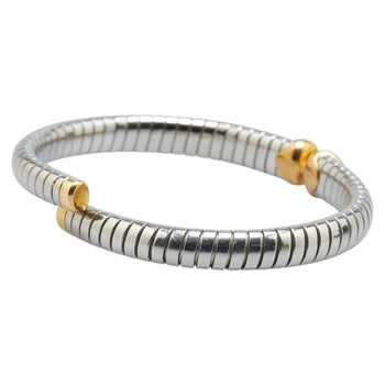 Bvlgari Doppio Cuore Bangle In Stainless Steel
