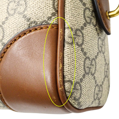 Gucci Gg Supreme Canvas Small Crossbody Bag (821155) In Beige And Brown