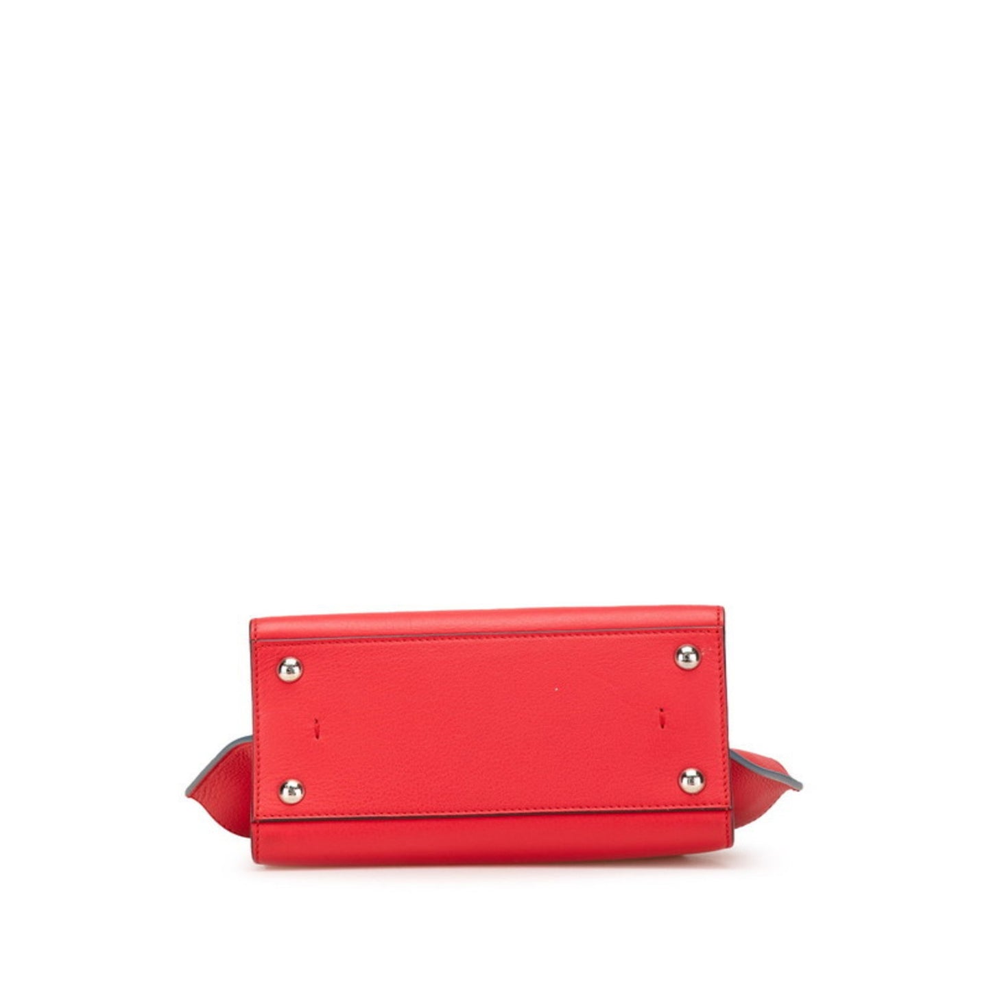 Fendi Petit Trois Jours Handbag 8Bh333 Red Leather