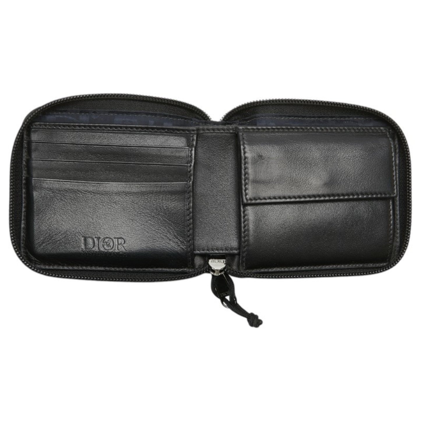 Christian Dior Dior X By Mystery Ranch Bifold Zip Wallet In Black Canvas