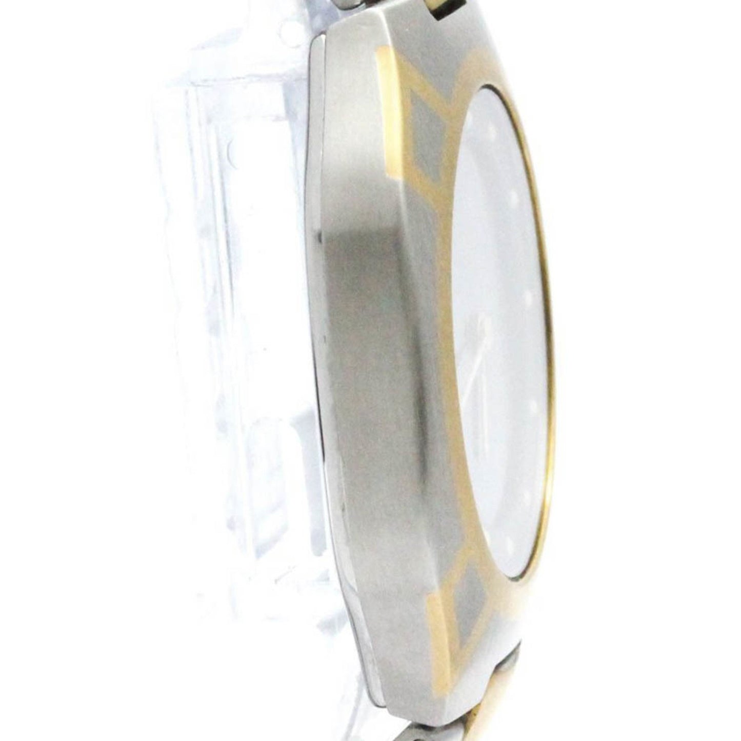 Polished Omega Seamaster Polaris Analog Digital 18K Gold Steel Watch Bf579628