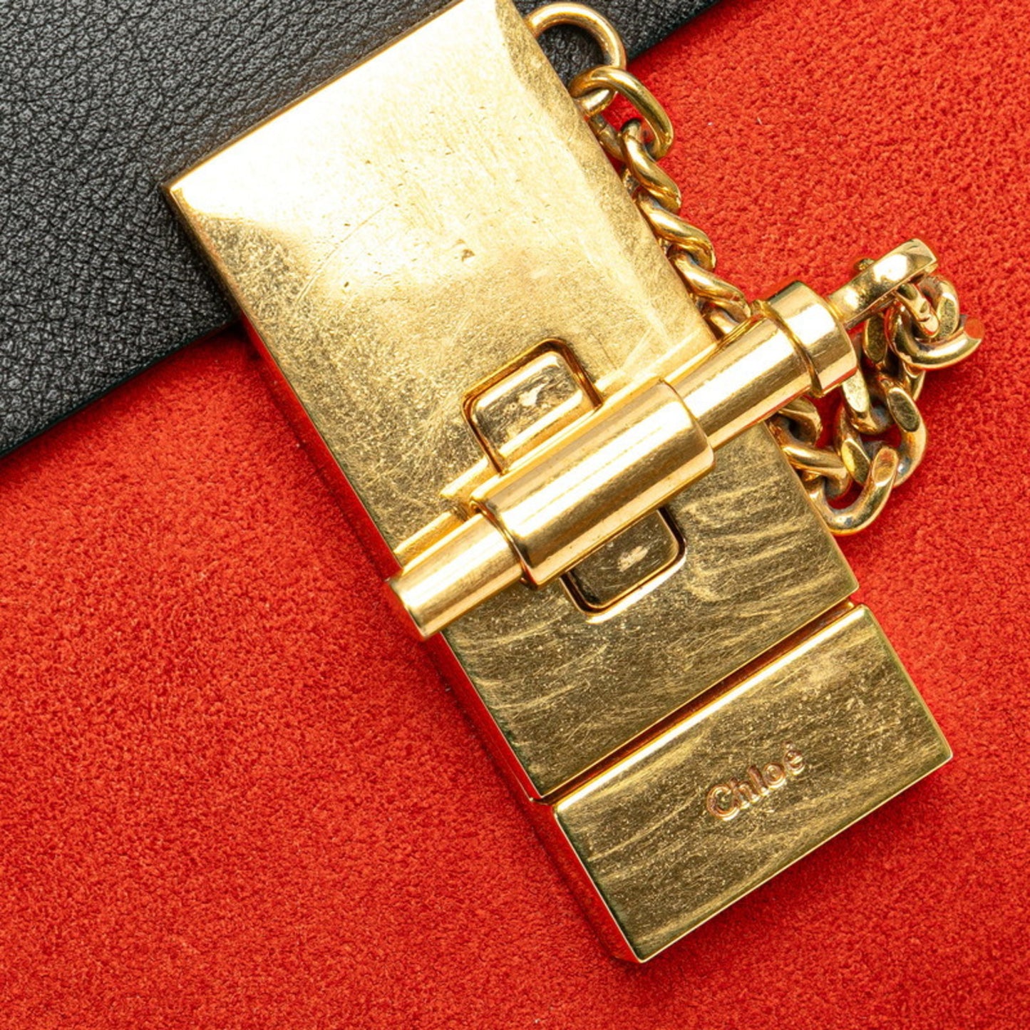 Chlo Chloe Drew Crossbody Chain Shoulder Bag In Red