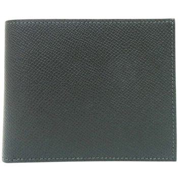 Unused Herms Mc2 Citizen Twill Compact Epsom Leather Vert Mangrove K Stamp (Made In 2025) Bi-Fold