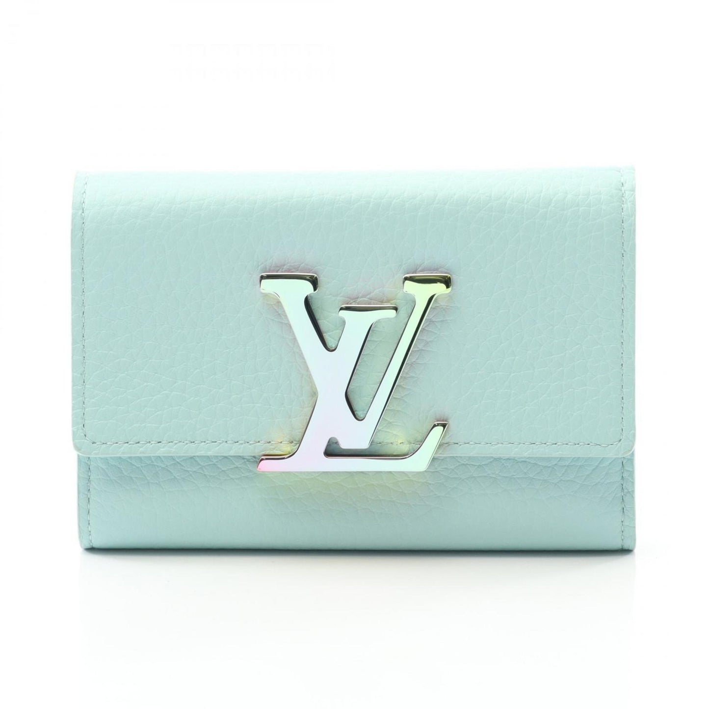 Louis Vuitton Capucines Portefeuille Compact Blue Topaz Tri-Fold Wallet