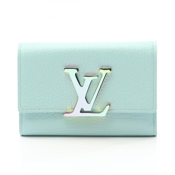 Louis Vuitton Capucines Portefeuille Compact Blue Topaz Tri-Fold Wallet