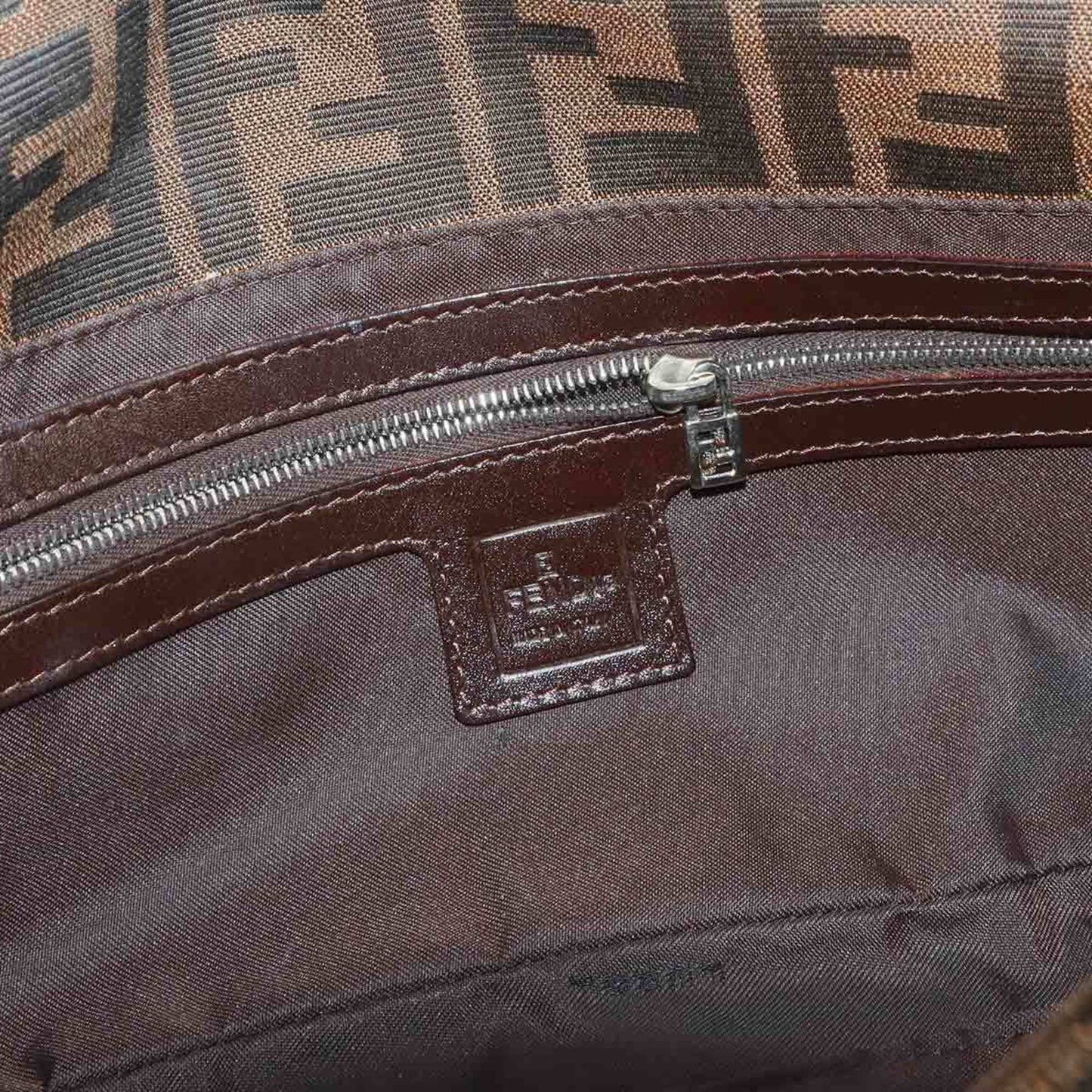 Fendi Zucca Mamma Baguette Shoulder Bag