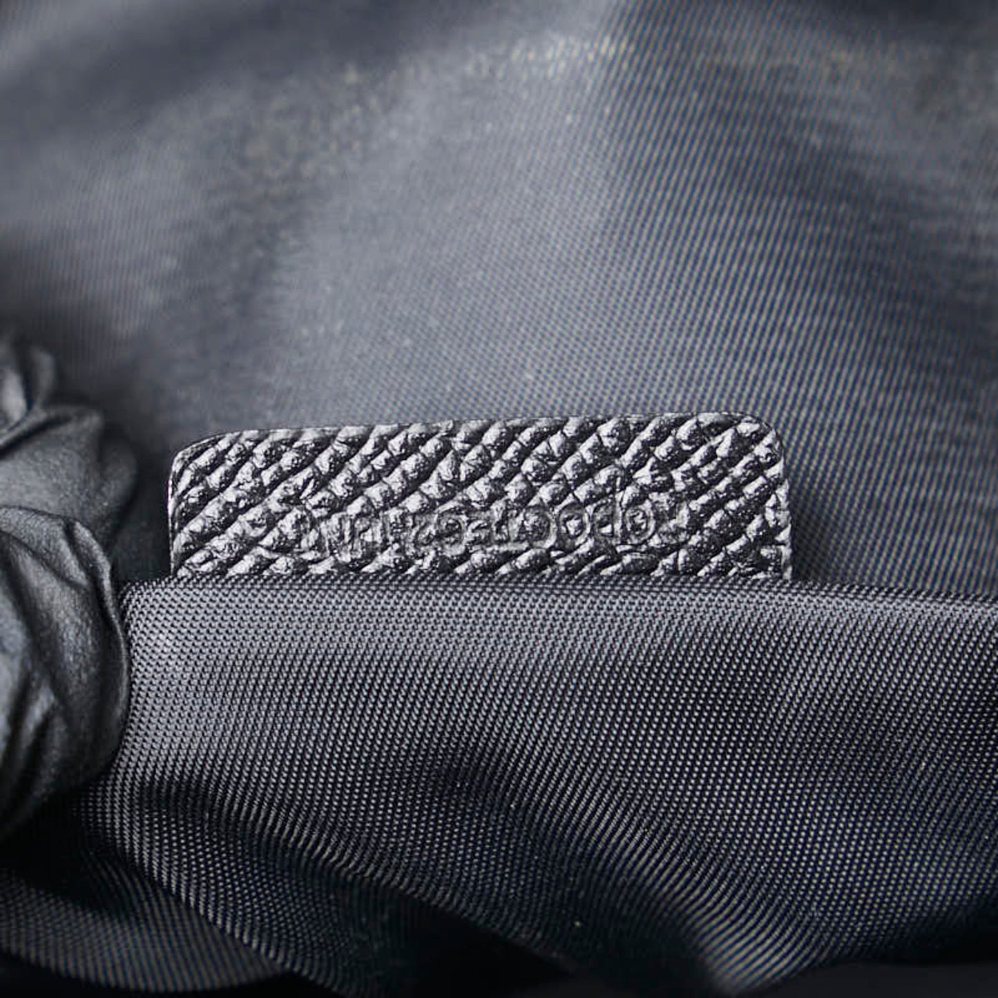 Burberry Check Logo Plate Shoulder Bag Black Nylon Leather