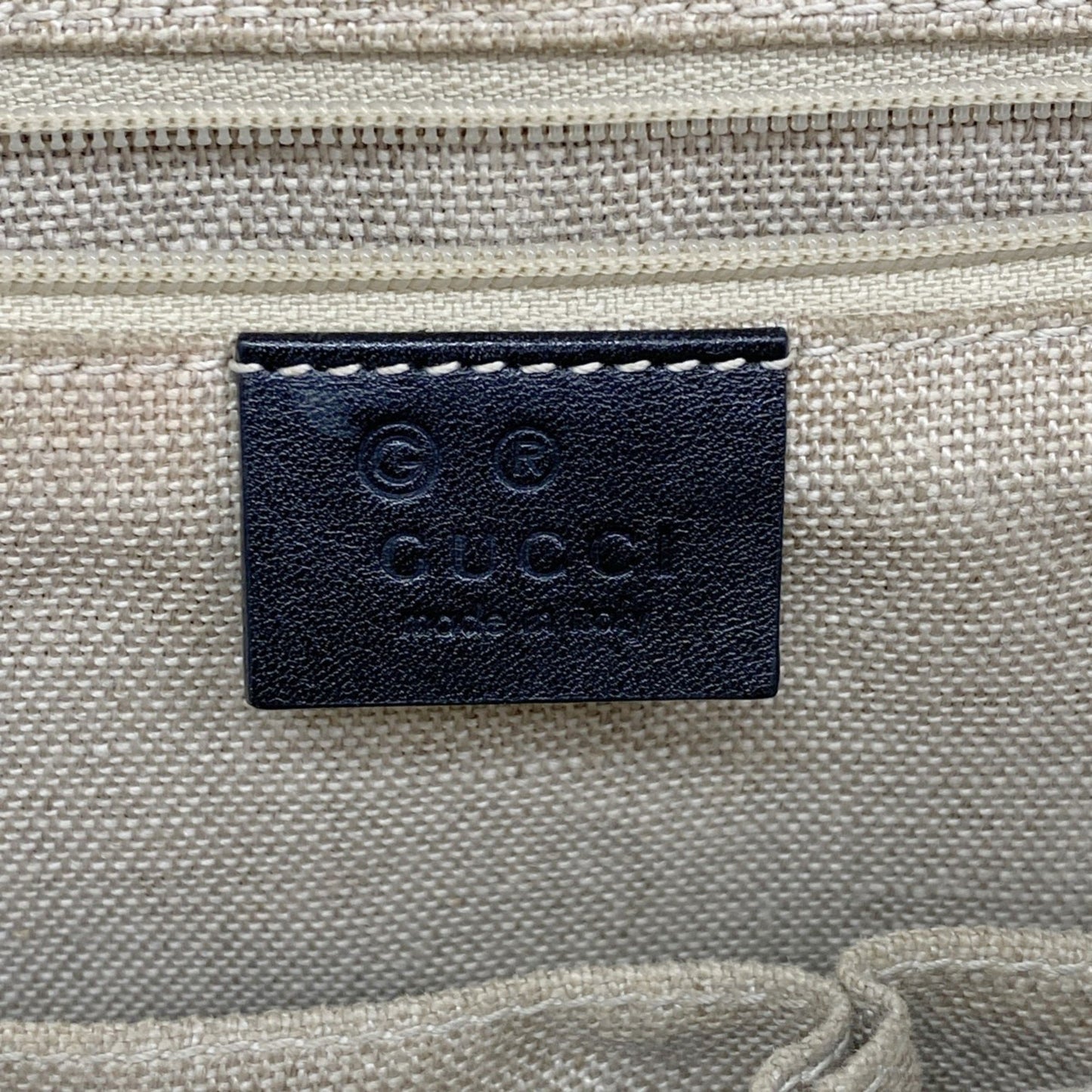 Gucci Micro Guccissima Handbag 449663 Leather Black Champagne