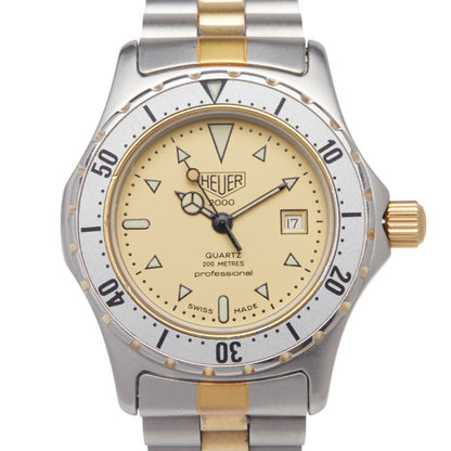 Omega 2000 Series Watch 974.015 Quartz Gold Dial Stainless Steel Plated