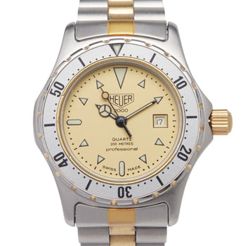 Omega 2000 Series Watch 974.015 Quartz Gold Dial Stainless Steel Plated