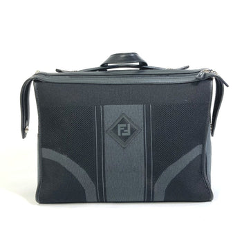 Fendi 7Va400 Logo Bag Hand Bag Business Bag Black /Gray