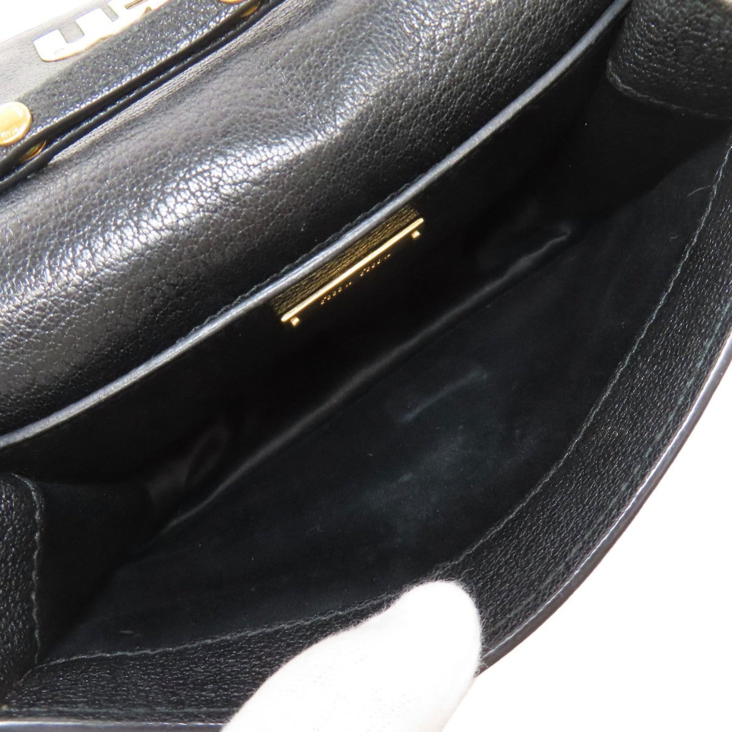 Miu Miu Miu Chain Shoulder Bag Calfskin