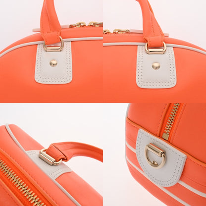 Christian Dior Vibe Small Bowling Bag In Orange/White