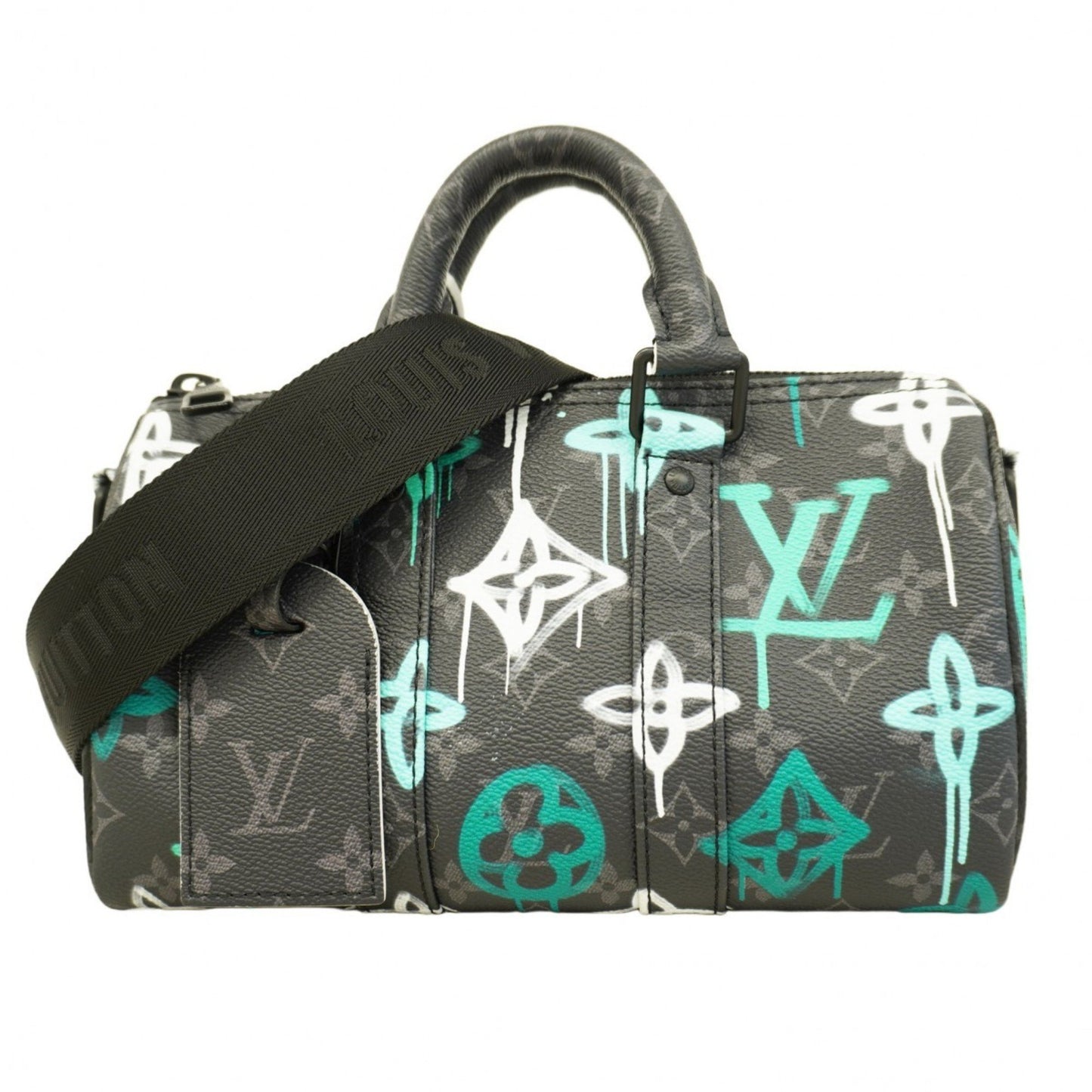 Louis Vuitton Monogram Eclipse Speedy Bandouliere 25 Handbag M21399 Black/Green 2-Way Bag