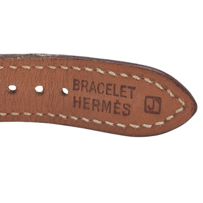 Herms H Watch Hh1.210 Quartz Silver Dial Stainless Steel Leather