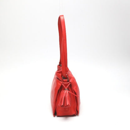 Loewe Tassel Leather 2Way 380 82 E17 Red Shoulder Bag