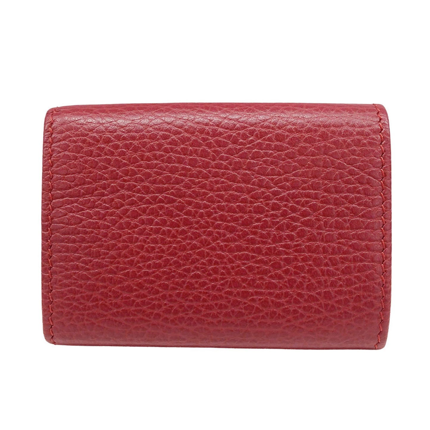 Gucci Women'S Petit Marmont Tri-Fold Wallet In Red Leather (523277) - Compact Mini Wallet