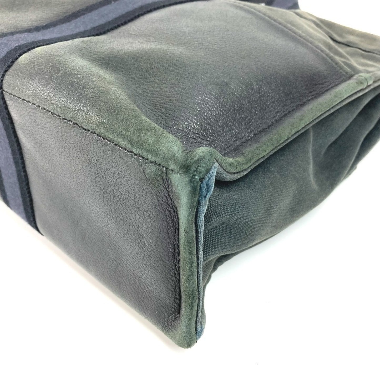 Hermes Herms Half Leather Foule Mm Tote Bag Handbag Canvas