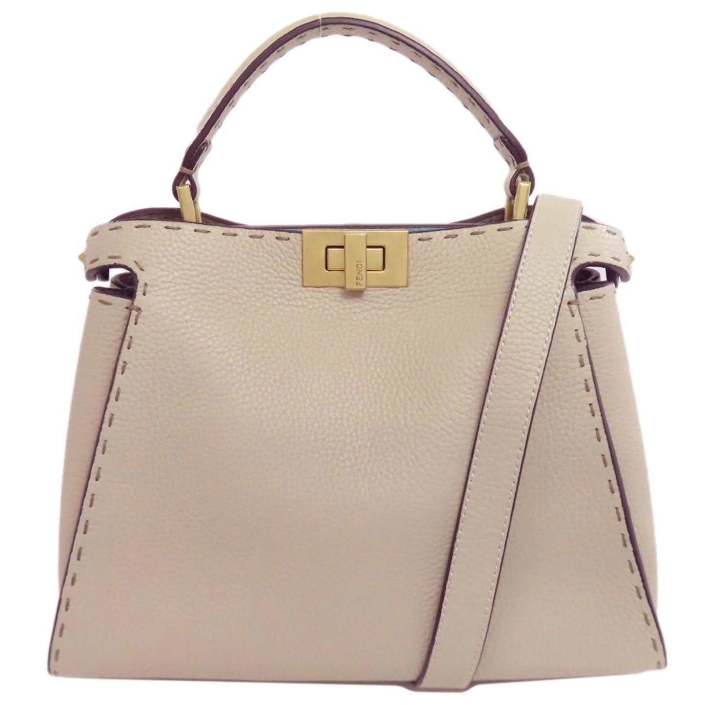 Fendi Peekaboo Mini Selleria 2-Way Handbag In Calfskin