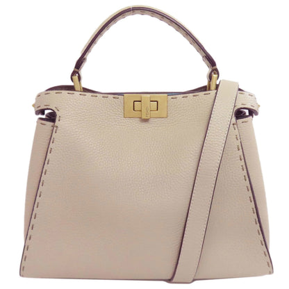Fendi Peekaboo Mini Selleria 2-Way Handbag In Calfskin