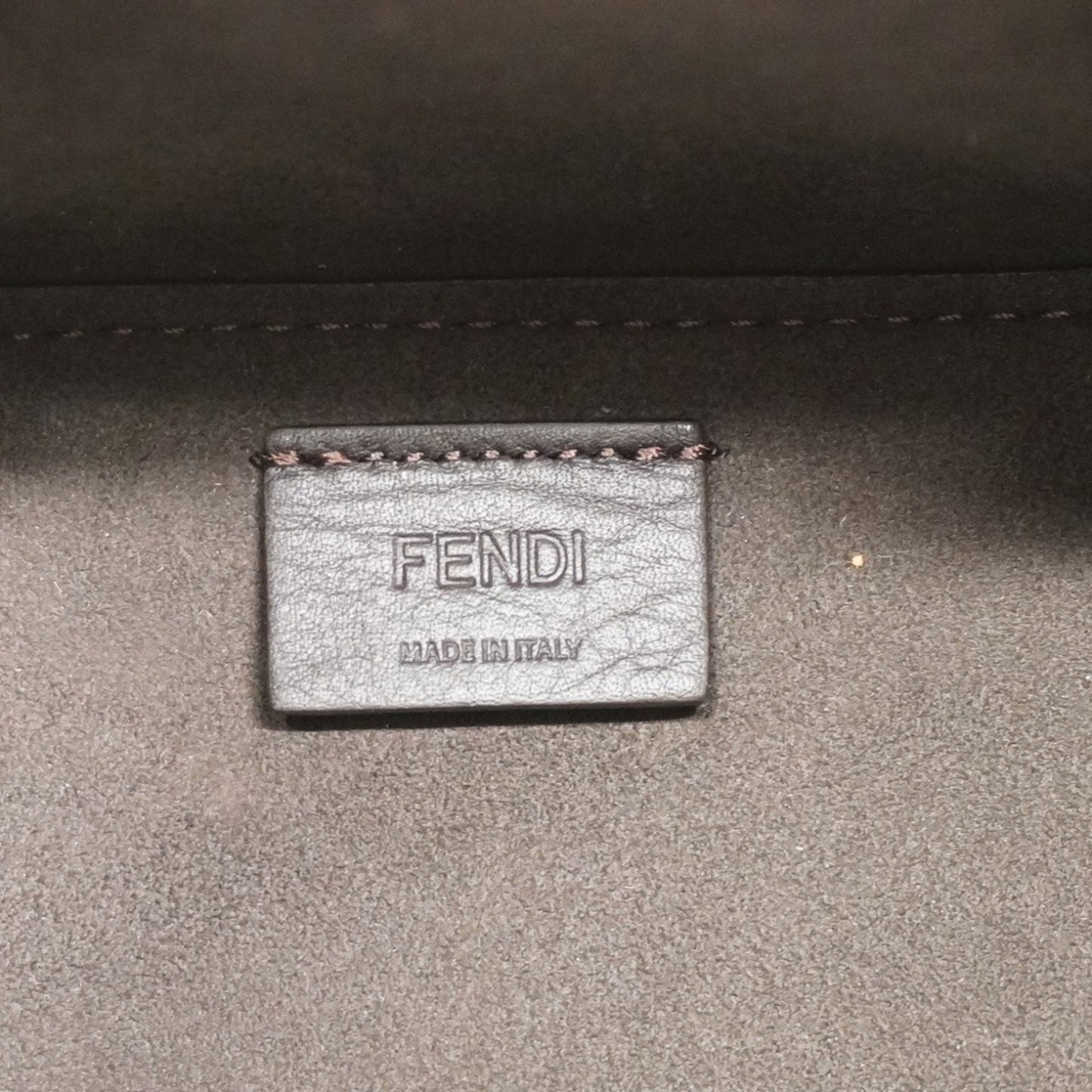 Fendi Origami Leather Shoulder Bag In Gray