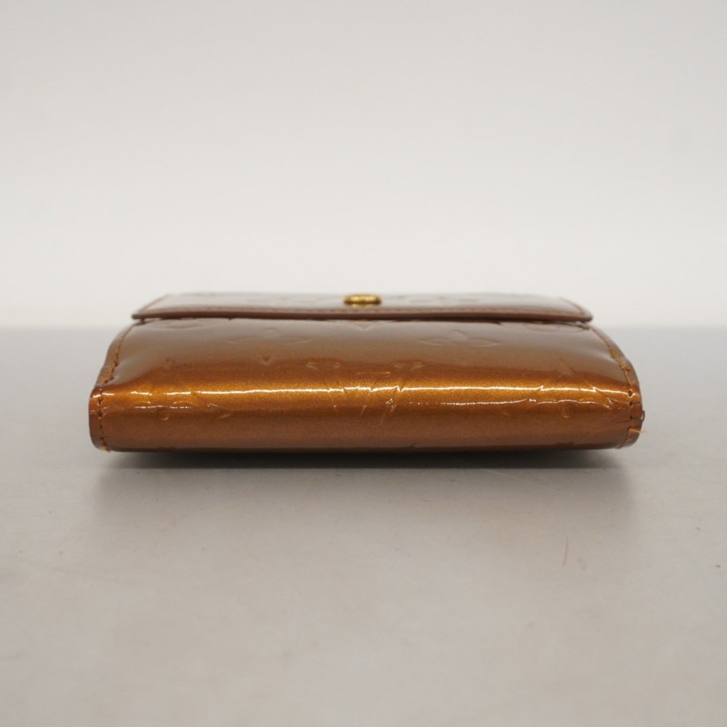 Louis Vuitton Vernis Porte Monnaie Carte Credit Tri-Fold Wallet M91170 Bronze