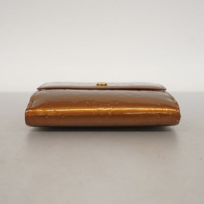 Louis Vuitton Vernis Porte Monnaie Carte Credit Tri-Fold Wallet M91170 Bronze